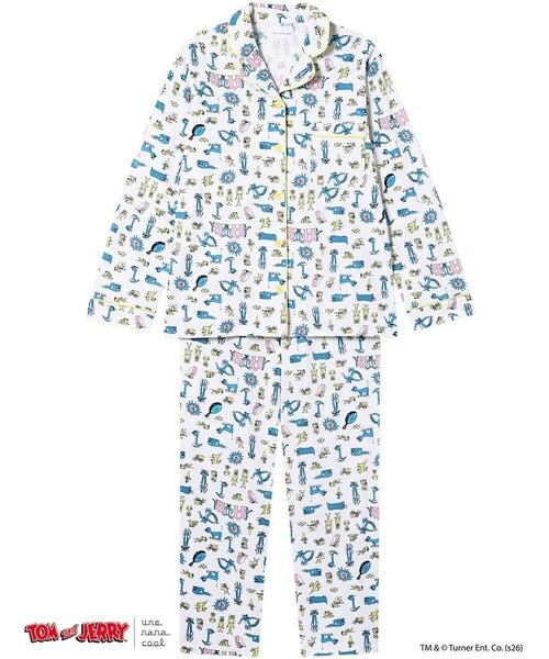 une nana cool（ウンナナクール）の「トムとジェリー × une nana cool長袖開襟パジャマ（その他・レディース・IV_アイボリー/SX_サックス・M/L）」の11枚目の写真