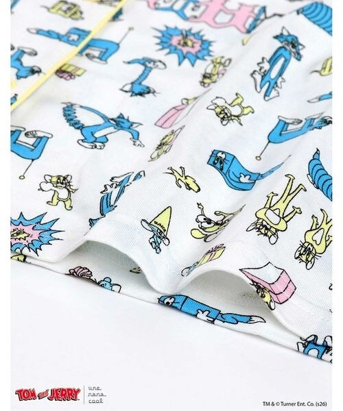 une nana cool（ウンナナクール）の「トムとジェリー × une nana cool長袖開襟パジャマ（その他・レディース・IV_アイボリー/SX_サックス・M/L）」の15枚目の写真