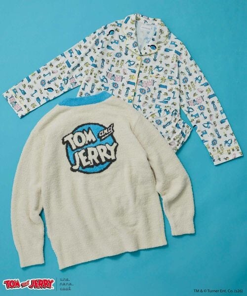 une nana cool（ウンナナクール）の「トムとジェリー × une nana cool長袖開襟パジャマ（その他・レディース・IV_アイボリー/SX_サックス・M/L）」の16枚目の写真