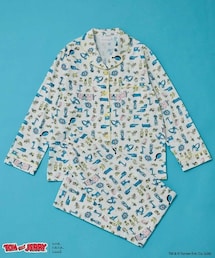 トムとジェリー × une nana cool長袖開襟パジャマ