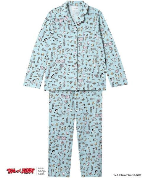 une nana cool（ウンナナクール）の「トムとジェリー × une nana cool長袖開襟パジャマ（その他・レディース・IV_アイボリー/SX_サックス・M/L）」の20枚目の写真