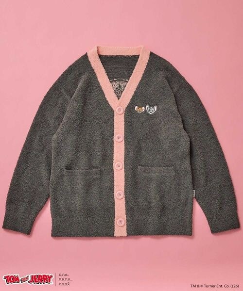 une nana cool（ウンナナクール）の「トムとジェリー × une nana cool ユニセックスカーディガン（その他・レディース・GY_ダークグレー/BE_ベージュ・S-L）」の7枚目の写真