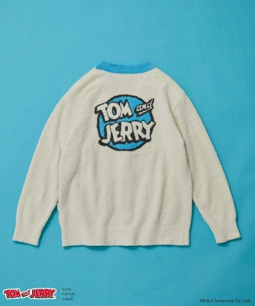 une nana cool（ウンナナクール）の「トムとジェリー × une nana cool ユニセックスカーディガン（その他・レディース・GY_ダークグレー/BE_ベージュ・S-L）」の2枚目の写真