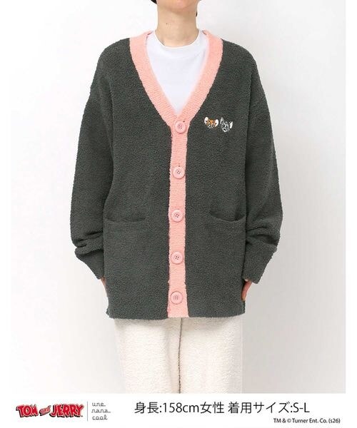 une nana cool（ウンナナクール）の「トムとジェリー × une nana cool ユニセックスカーディガン（その他・レディース・GY_ダークグレー/BE_ベージュ・S-L）」の8枚目の写真