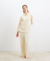 une nana cool | カジュアルスラブツィード 長袖開襟パジャマ /LP6544