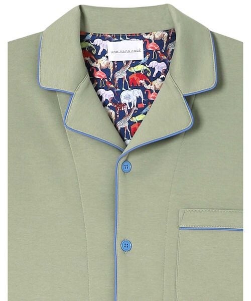 une nana cool(ウンナナクール)の「メンズ長袖開襟パジャマ MADE WITH LIBERTY FABRIC /LP8407(その他・レディース・WH_ホワイト/CR_クリーム/BL_ブラック/LG_ダークグレー/OR_オレンジ/BE_ベージュ/OC_ブラウン/ME_グリーン/SX_サックスブルー/BU_ブルー・M/L)」の22枚目の写真
