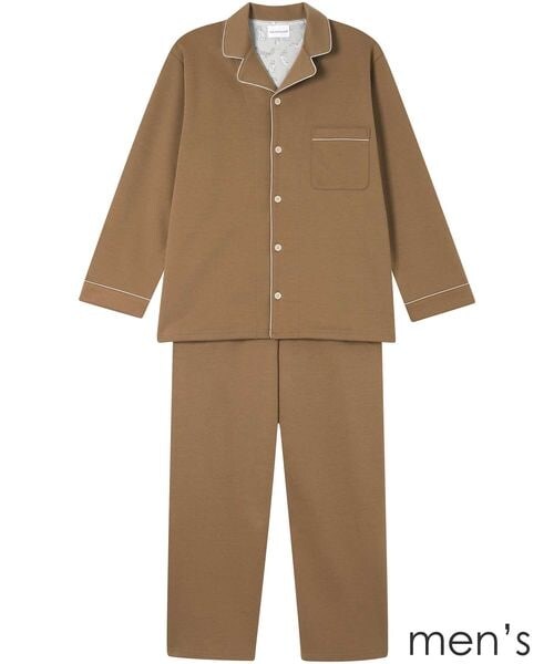 une nana cool(ウンナナクール)の「メンズ長袖開襟パジャマ MADE WITH LIBERTY FABRIC /LP8407(その他・レディース・WH_ホワイト/CR_クリーム/BL_ブラック/LG_ダークグレー/OR_オレンジ/BE_ベージュ/OC_ブラウン/ME_グリーン/SX_サックスブルー/BU_ブルー・M/L)」の7枚目の写真