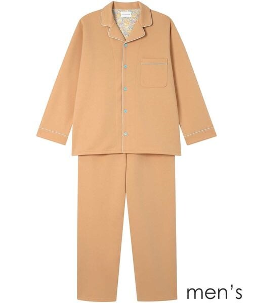 une nana cool(ウンナナクール)の「メンズ長袖開襟パジャマ MADE WITH LIBERTY FABRIC /LP8407(その他・レディース・WH_ホワイト/CR_クリーム/BL_ブラック/LG_ダークグレー/OR_オレンジ/BE_ベージュ/OC_ブラウン/ME_グリーン/SX_サックスブルー/BU_ブルー・M/L)」の5枚目の写真