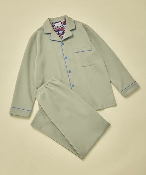 une nana cool(ウンナナクール)の「メンズ長袖開襟パジャマ MADE WITH LIBERTY FABRIC /LP8407(その他・レディース・WH_ホワイト/CR_クリーム/BL_ブラック/LG_ダークグレー/OR_オレンジ/BE_ベージュ/OC_ブラウン/ME_グリーン/SX_サックスブルー/BU_ブルー・M/L)」の8枚目の写真