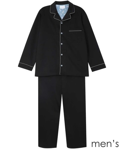une nana cool(ウンナナクール)の「メンズ長袖開襟パジャマ MADE WITH LIBERTY FABRIC /LP8407(その他・レディース・WH_ホワイト/CR_クリーム/BL_ブラック/LG_ダークグレー/OR_オレンジ/BE_ベージュ/OC_ブラウン/ME_グリーン/SX_サックスブルー/BU_ブルー・M/L)」の3枚目の写真