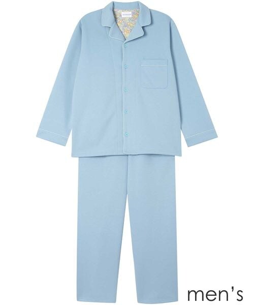 une nana cool(ウンナナクール)の「メンズ長袖開襟パジャマ MADE WITH LIBERTY FABRIC /LP8407(その他・レディース・WH_ホワイト/CR_クリーム/BL_ブラック/LG_ダークグレー/OR_オレンジ/BE_ベージュ/OC_ブラウン/ME_グリーン/SX_サックスブルー/BU_ブルー・M/L)」の9枚目の写真
