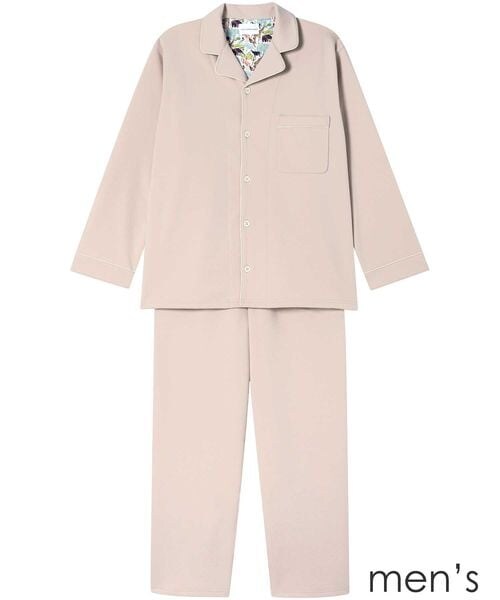 une nana cool(ウンナナクール)の「メンズ長袖開襟パジャマ MADE WITH LIBERTY FABRIC /LP8407(その他・レディース・WH_ホワイト/CR_クリーム/BL_ブラック/LG_ダークグレー/OR_オレンジ/BE_ベージュ/OC_ブラウン/ME_グリーン/SX_サックスブルー/BU_ブルー・M/L)」の6枚目の写真