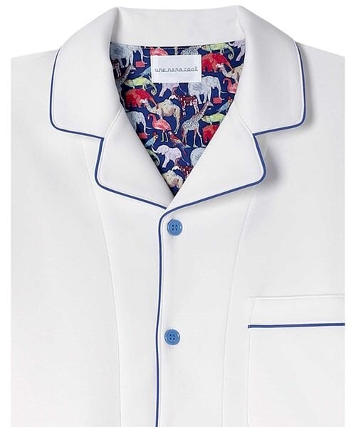 une nana cool(ウンナナクール)の「メンズ長袖開襟パジャマ MADE WITH LIBERTY FABRIC /LP8407(その他・レディース・WH_ホワイト/CR_クリーム/BL_ブラック/LG_ダークグレー/OR_オレンジ/BE_ベージュ/OC_ブラウン/ME_グリーン/SX_サックスブルー/BU_ブルー・M/L)」の14枚目の写真