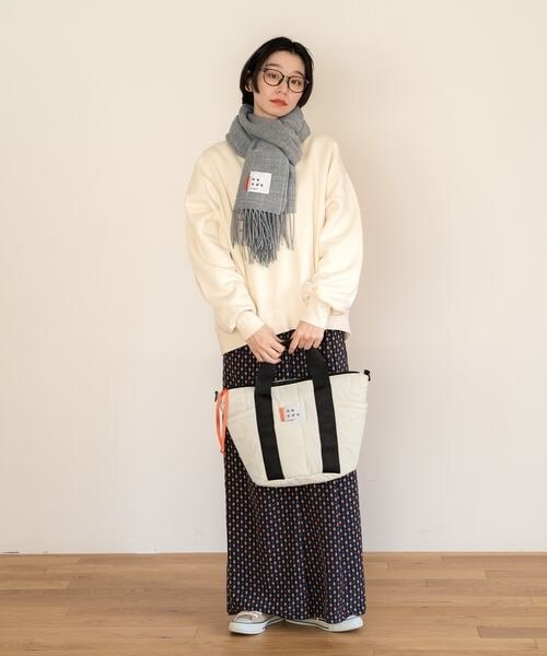 Wpc.(ダブリュピーシー)の「ベーシックルーズマフラー ONDOO Wpc.(その他・オフ/グレー/モカ/ブラウン/ネイビー・ワンサイズ)」の9枚目の写真
