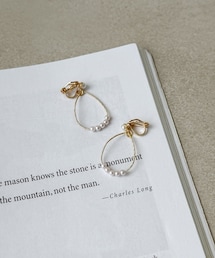 3coins | メタルドロップパールイヤリング(イヤリング)