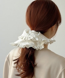 3coins | レーススクエアビッグシュシュ(シュシュ)