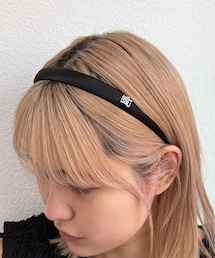 モチーフ付きサテンカチューシャ