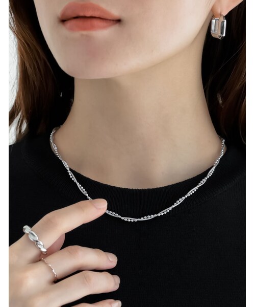 Re:EDIT（リエディ）の「ボール×スネークチェーンコンビネックレス[mb] - アクセサリー通販 | 人気レディースファッション - Re:EDIT（リエディ）（その他・レディース・ゴールド/シルバー・フリーサイズ）」の8枚目の写真