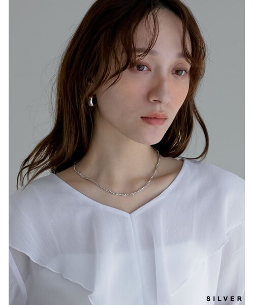 Re:EDIT（リエディ）の「ボール×スネークチェーンコンビネックレス[mb] - アクセサリー通販 | 人気レディースファッション - Re:EDIT（リエディ）（その他・レディース・ゴールド/シルバー・フリーサイズ）」の10枚目の写真