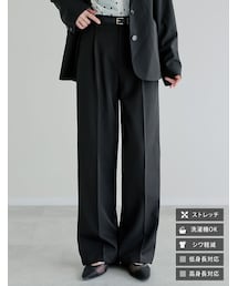 Re:EDIT | ミックスツイルワンタックワイドスラックス - パンツ通販 | 人気レディースファッション - Re:EDIT（リエディ）