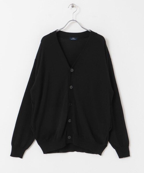 ITEMS URBANRESEARCH（アイテムズ アーバンリサーチ）の「ハイゲージ天竺ニット カーディガン（カーディガン/ボレロ・メンズ・MNT/BLK・M/L）」の11枚目の写真