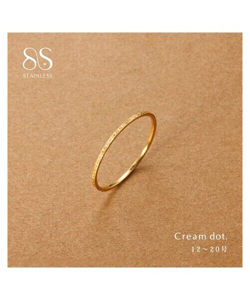 nissen（ニッセン）の「【Creamdot.】極細0.85mm！スターダスト煌めくステンレス製リング（リング・メンズ・ゴールド/シルバー・12号/15号/17号/20号）」の2枚目の写真