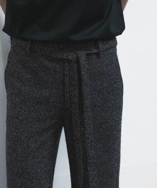 SENSE OF PLACE by URBAN RESEARCH（センスオブプレイスバイアーバンリサーチ）の「『わたべ×SOP』『セットアップ対応』ツイードワイドフレアパンツ（その他パンツ・メンズ・BLK×WHT/BLACK・M/L）」の19枚目の写真