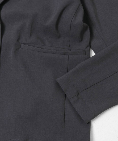ITEMS URBANRESEARCH(アイテムズ アーバンリサーチ)の「ルーズテーラード強撚ジャケット(テーラードジャケット・レディース・KHK/Y.BEG/CHA・Free)」の12枚目の写真