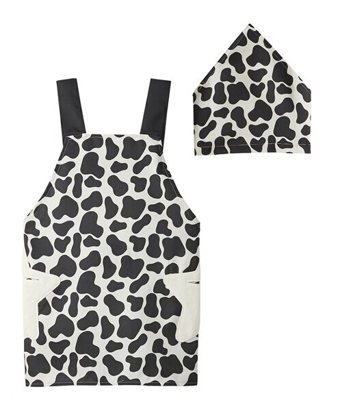 nissen（ニッセン）の「タオルポケット付き◎Ｈ型エプロンセット（エプロン・三角巾）（男の子　女の子）（エプロン・メンズ・オフホワイト/アイボリー/ブルー/ラベンダー・110/130）」の2枚目の写真