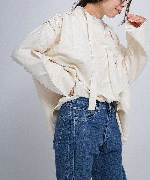 SEEALL　OVERSIZED TUCKED SMOK