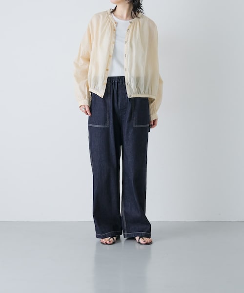かぐれ(カグレ)の「Vlas Blomme シアーギャザーブラウス(シャツ/ブラウス・レディース・L BEIGE/BLACK・Free)」の15枚目の写真