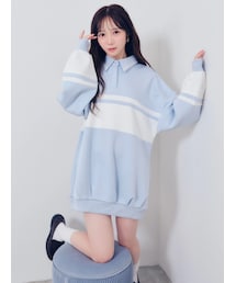 dazzlin | 【≠ME 谷崎早耶コラボ】ポロライクラインミドルスウェット(スウェット)