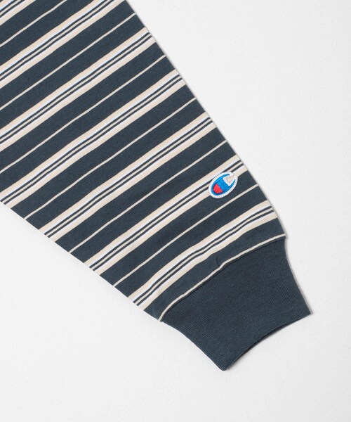 KBF(ケイビーエフ)の「CHAMPION LONG SLEEVE BORDER T-SHIRTS(Tシャツ/カットソー・レディース・NAVY/L.BROWN・L)」の7枚目の写真
