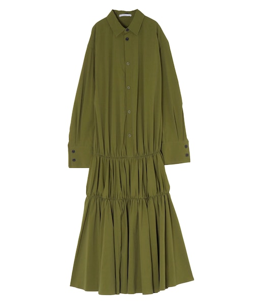 UN3D.（アンスリード）の「LOW GATHER FLARE SH OP（シャツワンピース