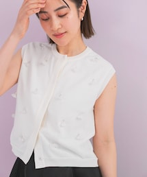 URBAN RESEARCH ROSSO WOMEN | 『一部WEB限定カラー』フラワーモチーフニットベスト(ニット/セーター)