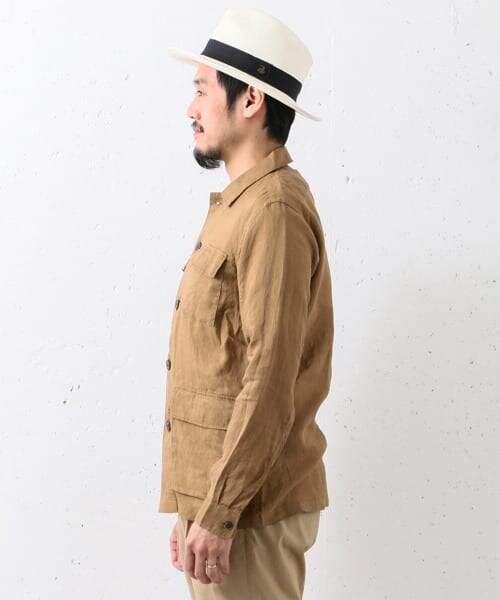 URBAN RESEARCH DOORS(アーバンリサーチドアーズ)の「リネンフィールドジャケット(ミリタリージャケット・メンズ・KHAKI/L.BROWN・38/40)」の11枚目の写真