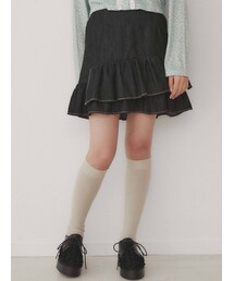 merry jenny | デニムフリルミニスカート(スカート)