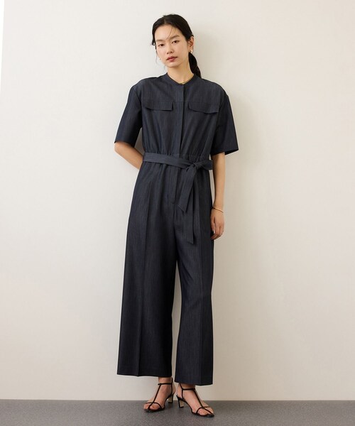 ROPE'(ロペ)の「デニムライクオールインワン/イージーケア(つなぎ/オールインワン・レディース・ネイビー・F)」の7枚目の写真