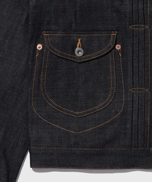 ADAM ET ROPE'(アダムエロペ)の「【SUGARHILL/シュガーヒル】CLASSIC DENIM JACKET(デニムジャケット・メンズ・ネイビー・2/3)」の9枚目の写真