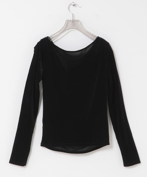 URBAN RESEARCH(アーバンリサーチ)の「ベロアオフショルドレープカットソー(Tシャツ/カットソー・レディース・OFF WHITE/BLACK・Free)」の21枚目の写真