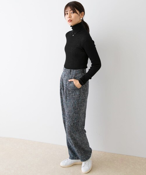 URBAN RESEARCH ROSSO（アーバンリサーチロッソ）の「F by ROSSO　ウォッシャブルシアーリブタートルニット（ニット/セーター・レディース・L/GRAY/RED/BLACK/BROWN・Free）」の10枚目の写真