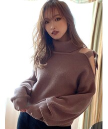 RESEXXY | ショルダーカットニットトップス(ニット/セーター)