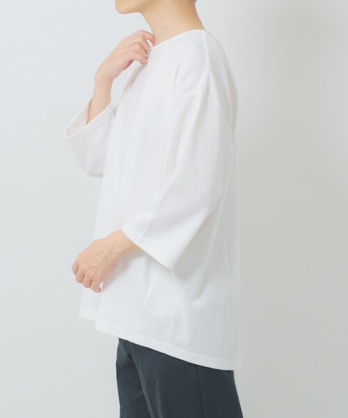 ITEMS URBANRESEARCH(アイテムズ アーバンリサーチ)の「接触冷感ポンチ7分袖トップス(Tシャツ/カットソー・メンズ・WHT/BLU/BEG/BLK・M/L)」の7枚目の写真