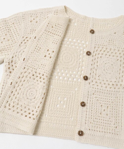 URBAN RESEARCH DOORS(アーバンリサーチドアーズ)の「『親子リンク』2WAYクロシェカーディガン(KIDS)(カーディガン/ボレロ・キッズ・NATURAL・120/135)」の10枚目の写真