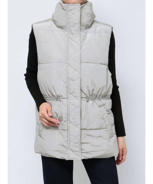 MURUA（ムルーア）の「中綿ルーズベスト（ダウンベスト・レディース・ブラック/グレー/ホワイト・F）」の3枚目の写真