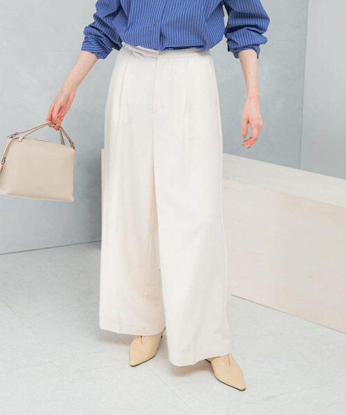 URBAN RESEARCH ROSSO（アーバンリサーチロッソ）の「イージーケアタックイージーパンツ（その他パンツ・レディース・OFF/BABY PINK/BLACK・36/38）」の5枚目の写真