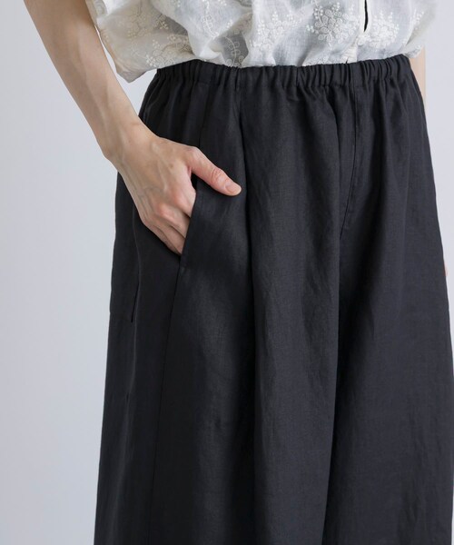かぐれ（カグレ）の「カラーリネンクロップドパンツ（その他パンツ・レディース・BLACK/BEIGE/BLUE/RED・Free）」の16枚目の写真