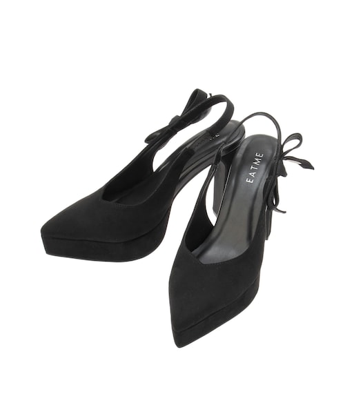 EATME（イートミー）の「サイトリボンパンプス（その他シューズ・レディース・ブラック・S/M/L）」の2枚目の写真