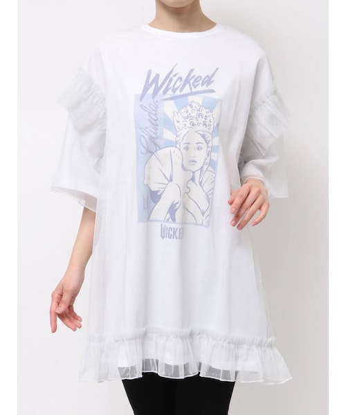jouetie(ジュエティ)の「【WICKED×jouetie】フリルチュニック(チュニック・レディース・オフホワイト/ブラック・M)」の22枚目の写真