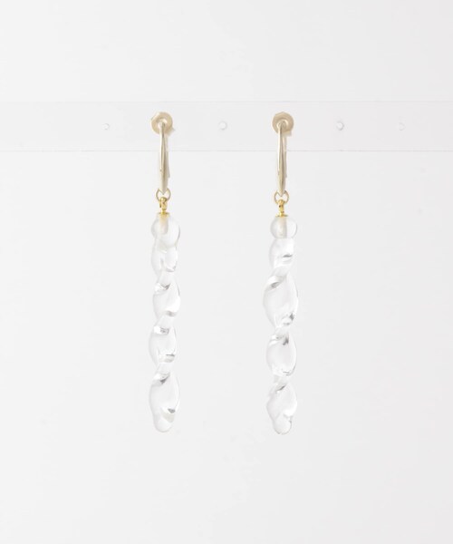 URBAN RESEARCH DOORS（アーバンリサーチドアーズ）の「RLIGHTs　ツイストガラスピアス（ピアス（両耳用）・レディース・別注Clear/Brown・FREE）」の9枚目の写真